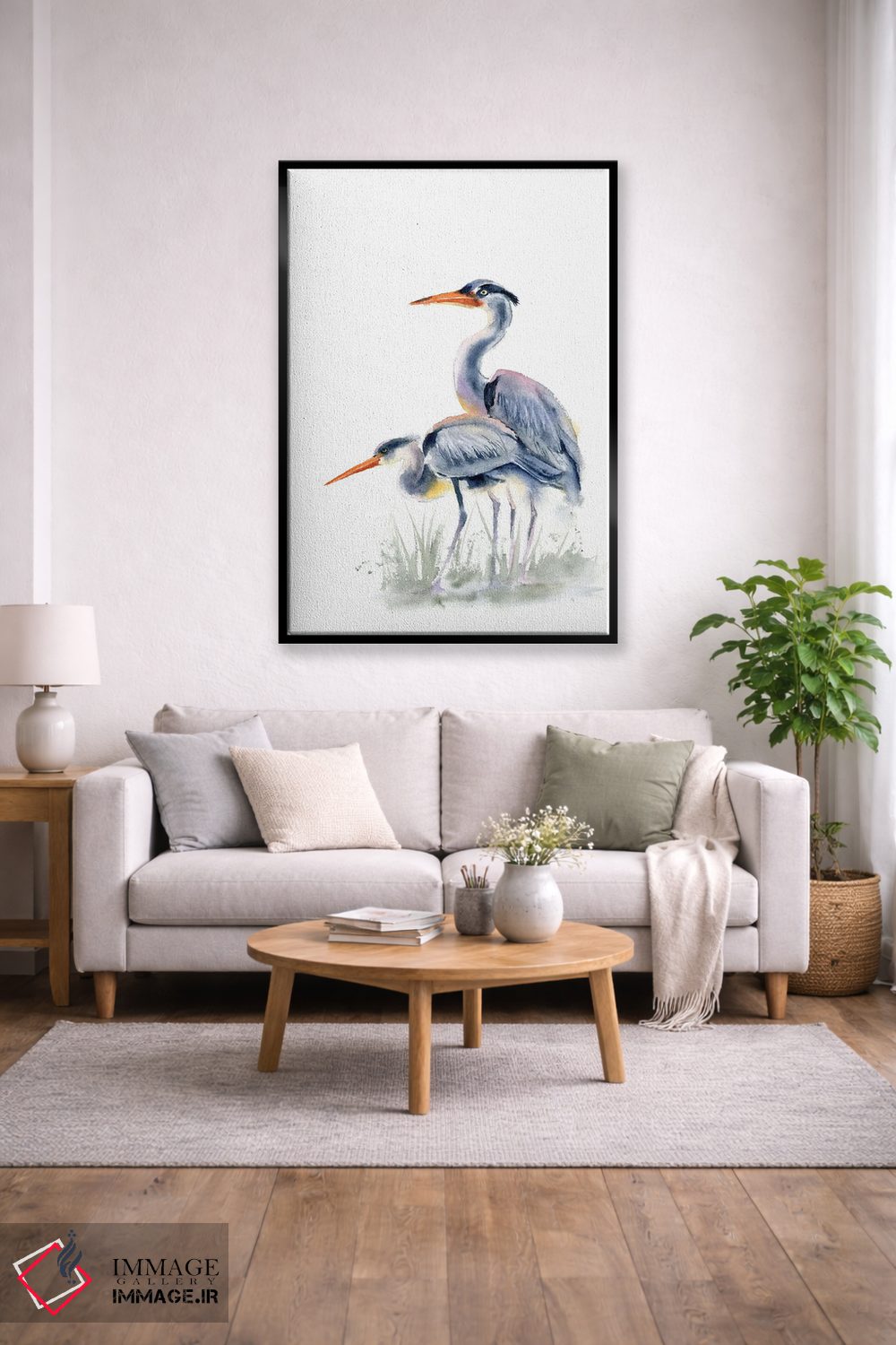 تابلو دکوراتیو مرغ آبکنار ها اثر الگا چفرانوف - D2B