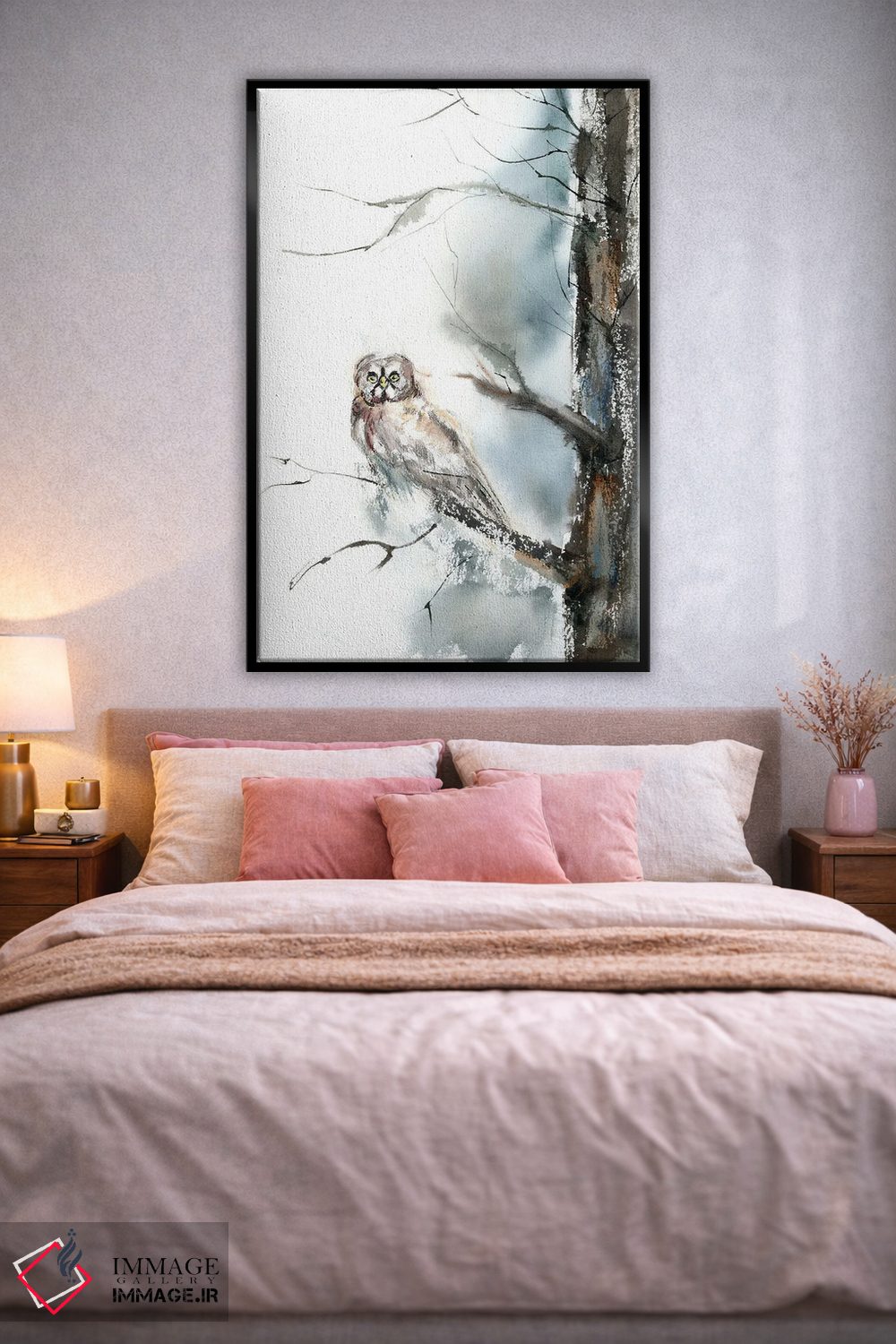 تابلو دکوراتیو جغد و درخت اثر الگا چفرانوف - D2B