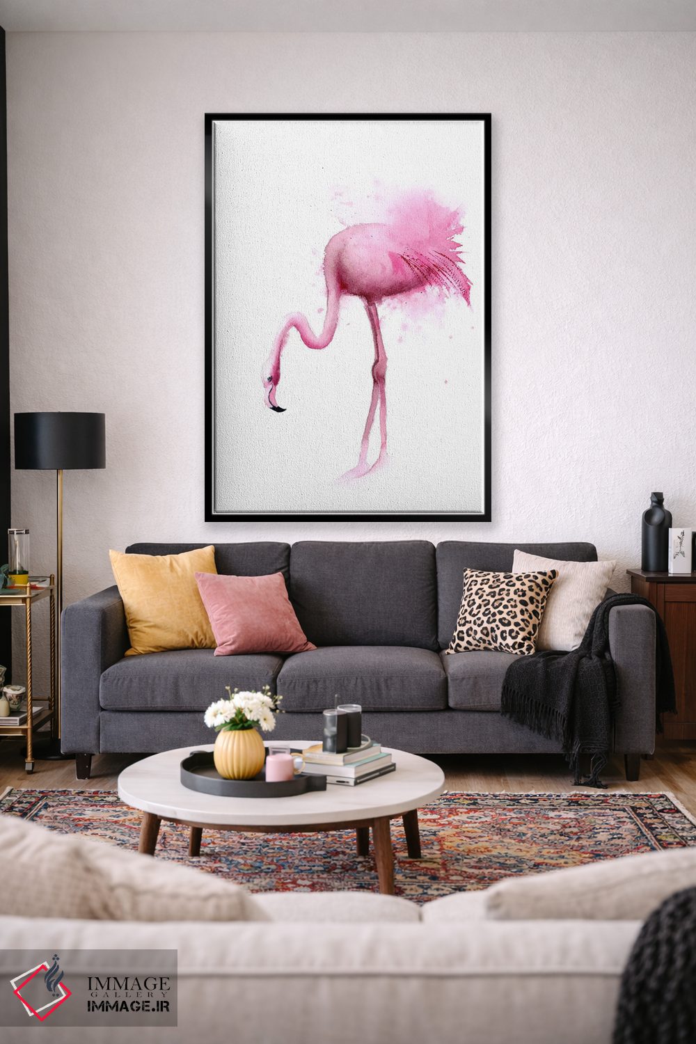 تابلو دکوراتیو ۴ فلامینگو ۲ اثر الگا چفرانوف - D2B