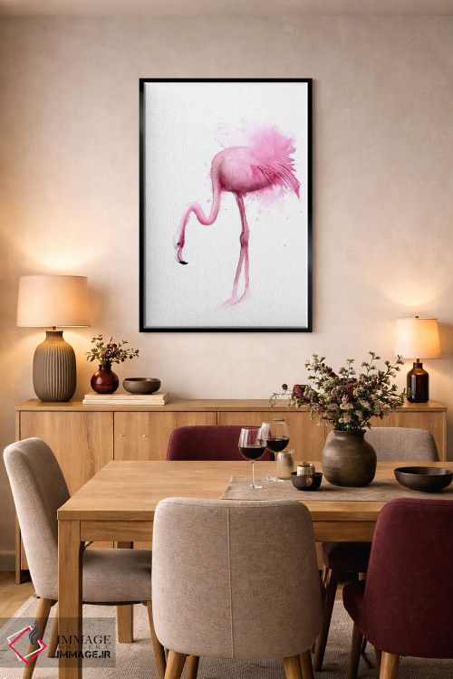 تابلو دکوراتیو ۴ فلامینگو ۲ اثر الگا چفرانوف - D5B
