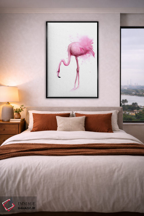 تابلو دکوراتیو ۴ فلامینگو ۲ اثر الگا چفرانوف - D6B