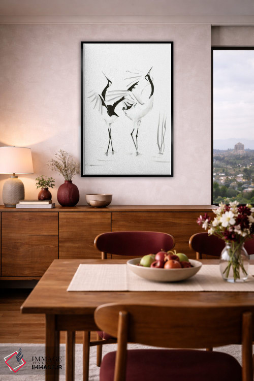 تابلو دکوراتیو لک لک ها ۱ اثر الگا چفرانوف - D4B