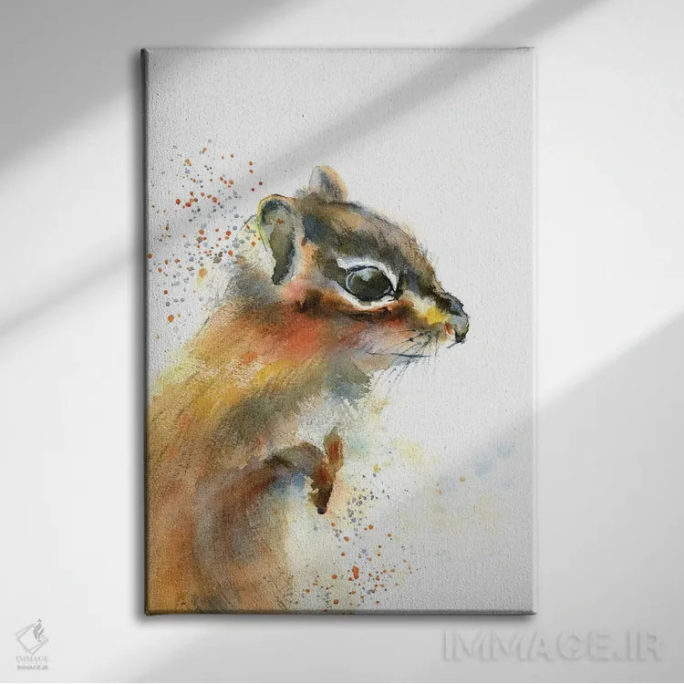 تابلو دکوراتیو سنجابک اثر الگا چفرانوف - نمای روبهرو روی دیوار