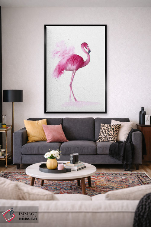 تابلو دکوراتیو ۴ فلامینگو ۳ اثر الگا چفرانوف - D2B