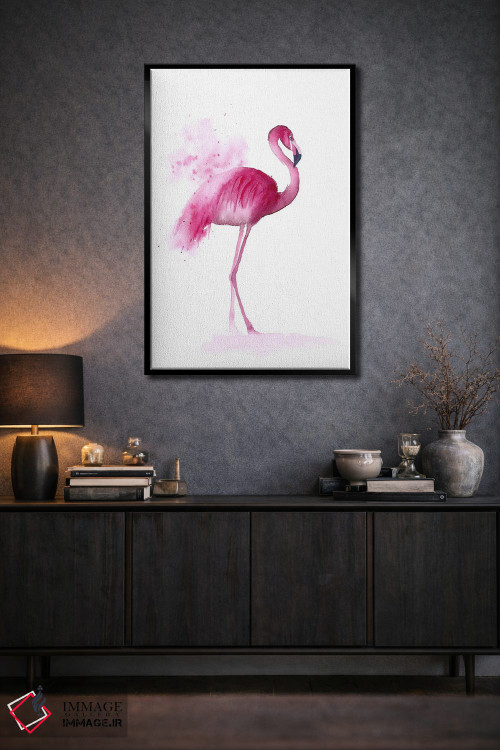 تابلو دکوراتیو ۴ فلامینگو ۳ اثر الگا چفرانوف - D3B