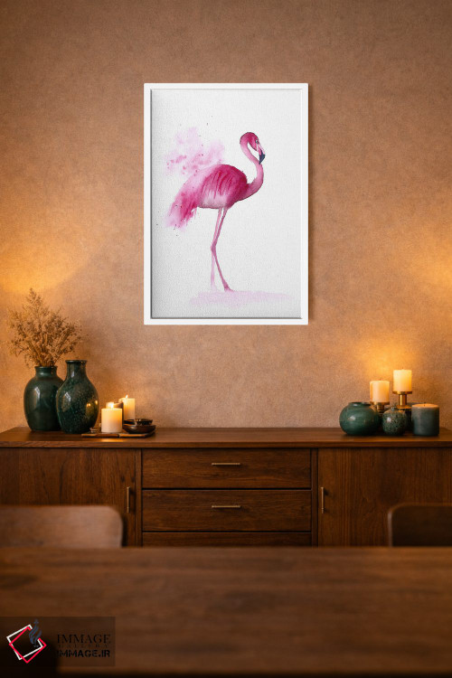 تابلو دکوراتیو ۴ فلامینگو ۳ اثر الگا چفرانوف - D1W
