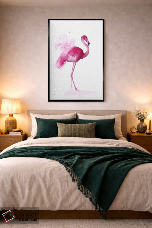 تابلو دکوراتیو ۴ فلامینگو ۳ اثر الگا چفرانوف - D5B