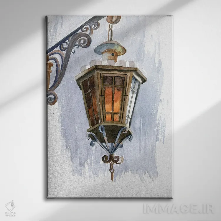 تابلو دکوراتیو فانوس اثر الگا چفرانوف - نمای روبهرو روی دیوار