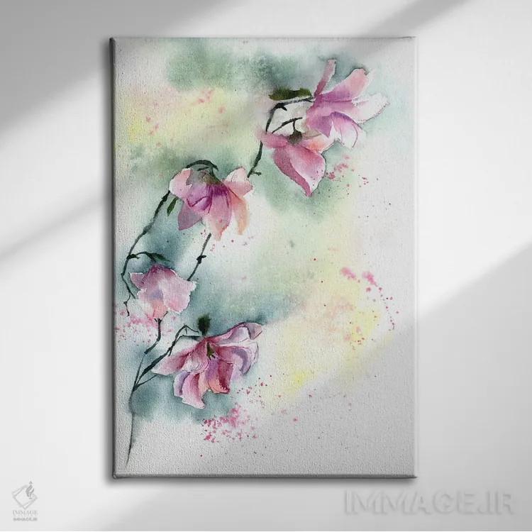 تابلو دکوراتیو مگنولیا ۱ اثر الگا چفرانوف - نمای روبهرو روی دیوار