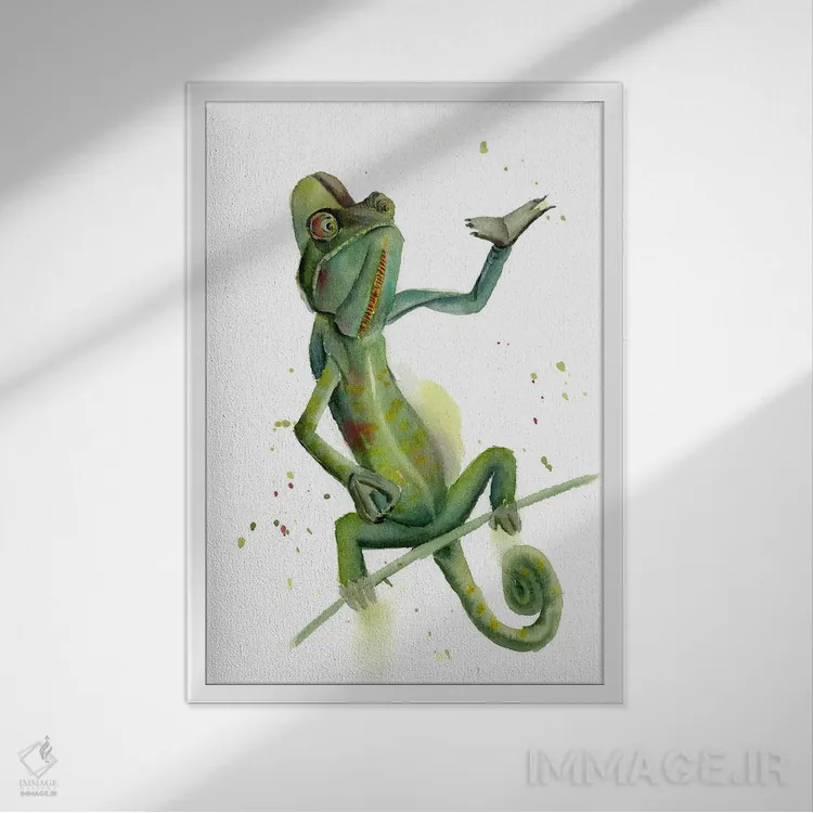 تابلو دکوراتیو آفتاب پرست اثر الگا چفرانوف - نمای قابدار سفید