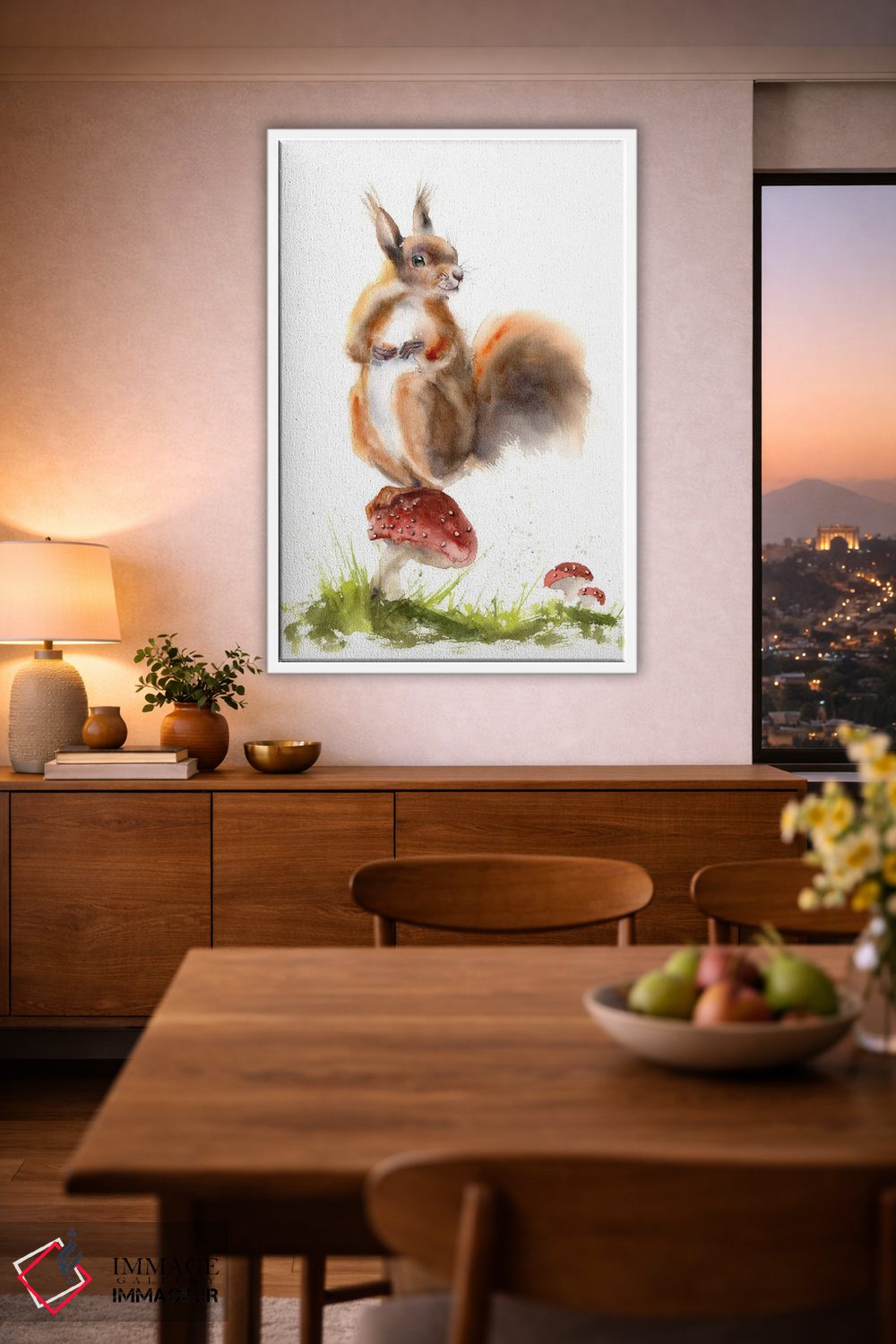 تابلو دکوراتیو سنجاب ها ۱ اثر الگا چفرانوف - D2W