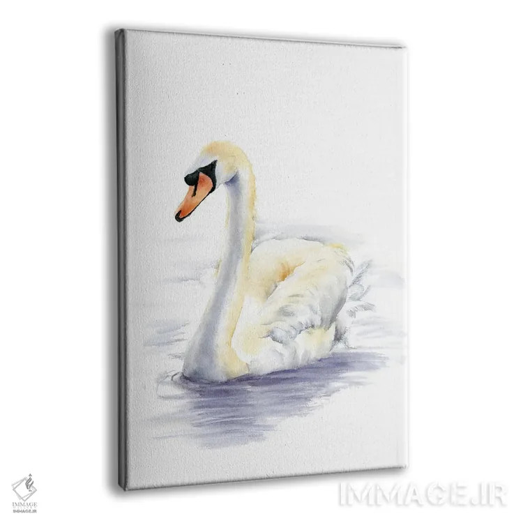 تابلو دکوراتیو قو اثر الگا چفرانوف - نمای پرسپکتیو محصول