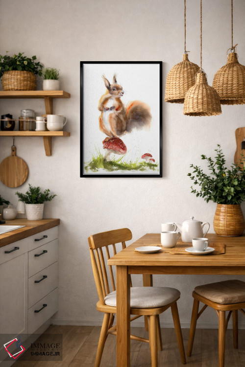 تابلو دکوراتیو سنجاب ها ۱ اثر الگا چفرانوف - D6B