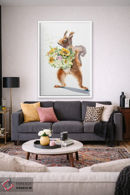 تابلو دکوراتیو سنجاب ها ۲ اثر الگا چفرانوف - D1W