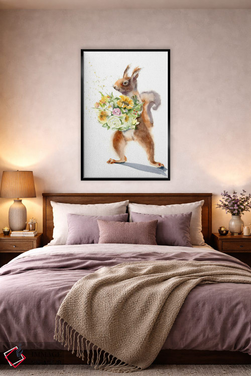 تابلو دکوراتیو سنجاب ها ۲ اثر الگا چفرانوف - D4B