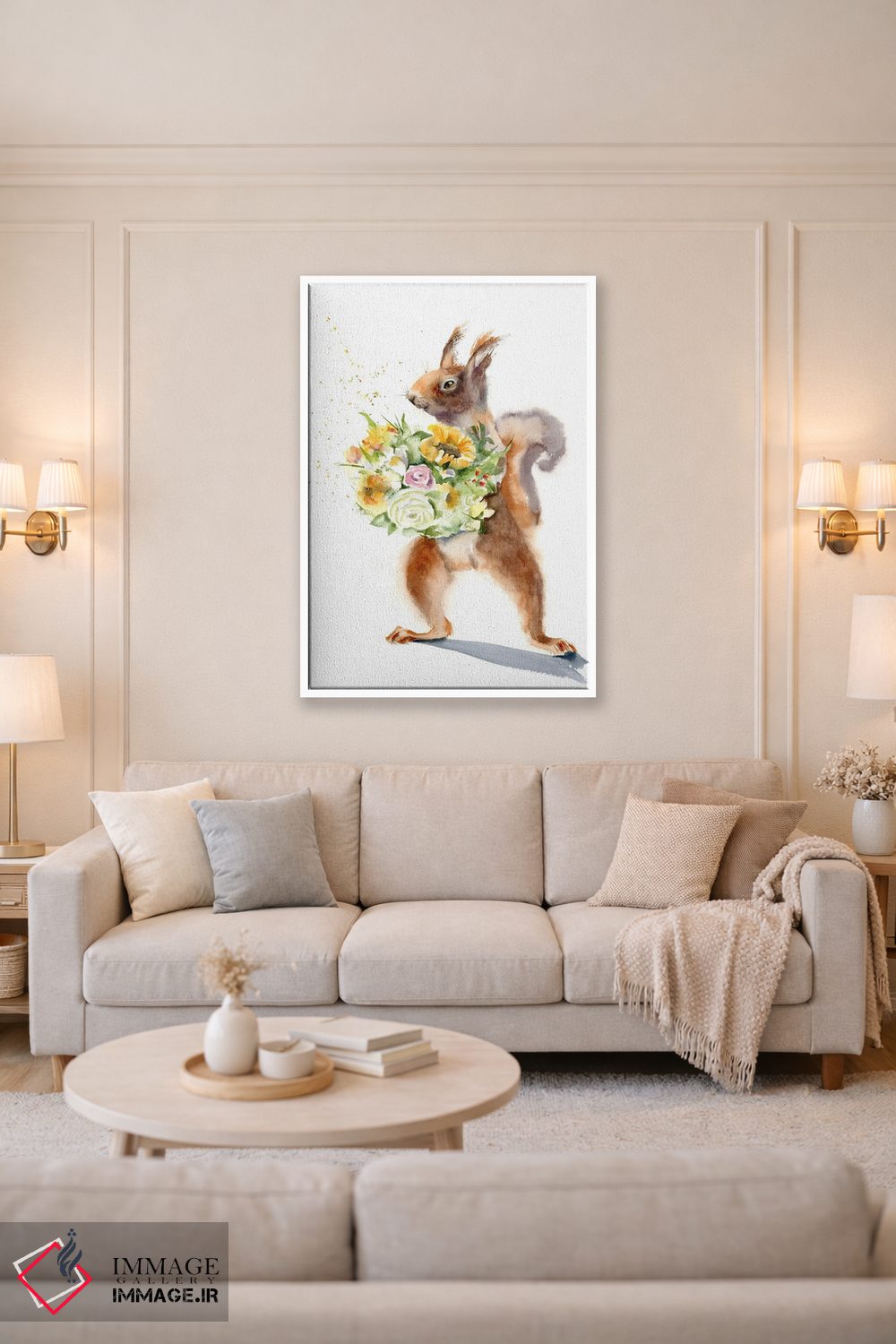 تابلو دکوراتیو سنجاب ها ۲ اثر الگا چفرانوف - D3W