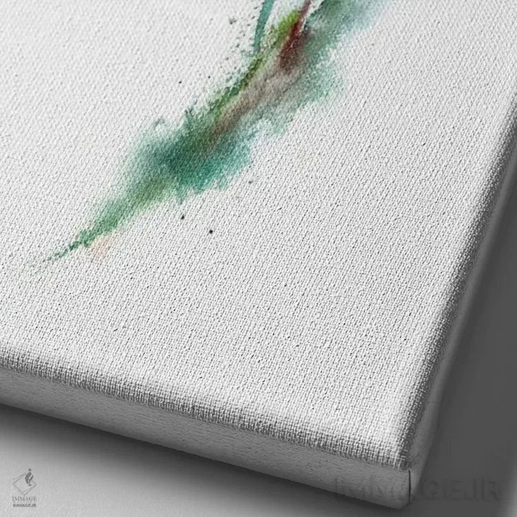 تابلو دکوراتیو سه زنبور و گل اثر الگا چفرانوف - نمای نزدیک بافت بوم