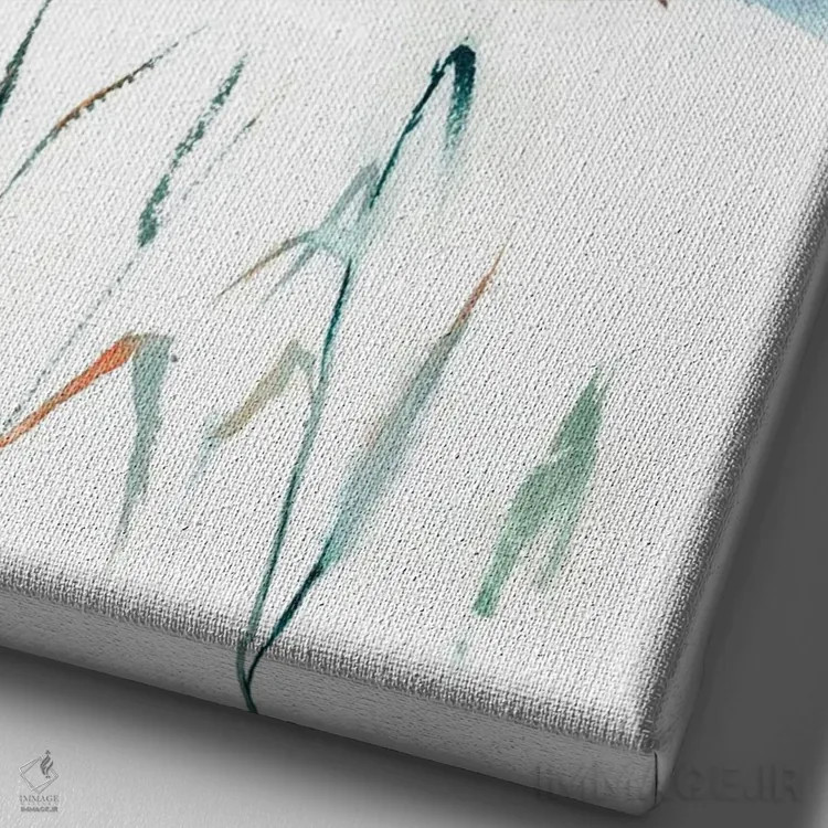 تابلو دکوراتیو ماهی خورک پروازکننده اثر الگا چفرانوف - نمای نزدیک بافت بوم