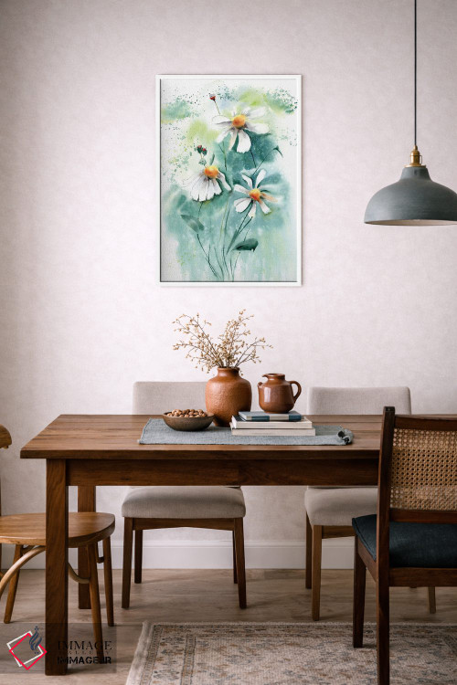 تابلو دکوراتیو گل های بابونه ۱ اثر الگا چفرانوف - D6W