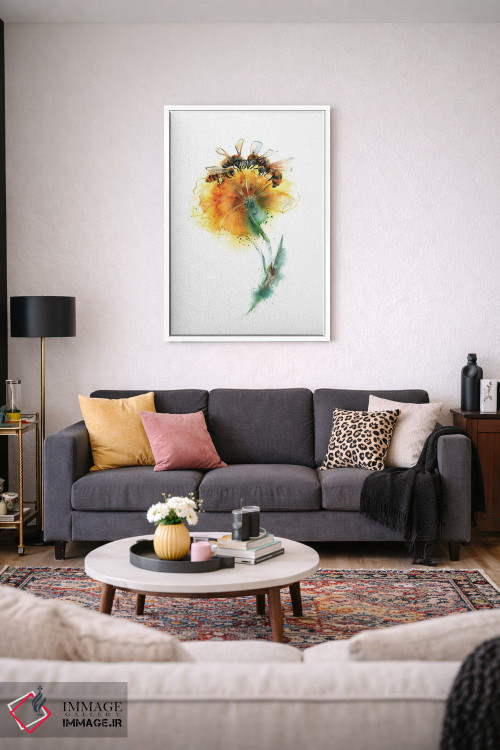 تابلو دکوراتیو سه زنبور و گل اثر الگا چفرانوف - D3W