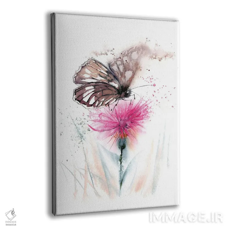 تابلو دکوراتیو پروانه و خار اثر الگا چفرانوف - نمای پرسپکتیو محصول