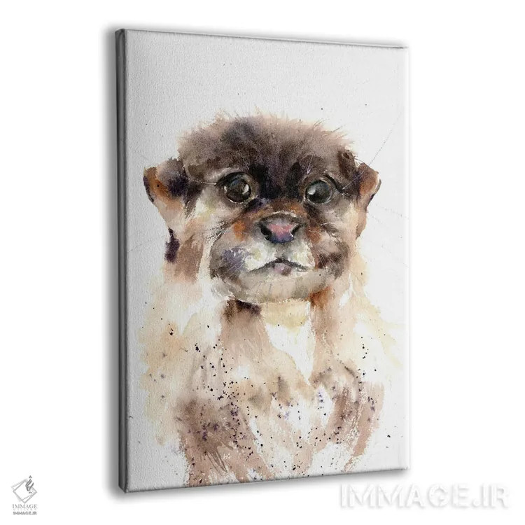 تابلو دکوراتیو سمور آبی اثر الگا چفرانوف - نمای پرسپکتیو محصول