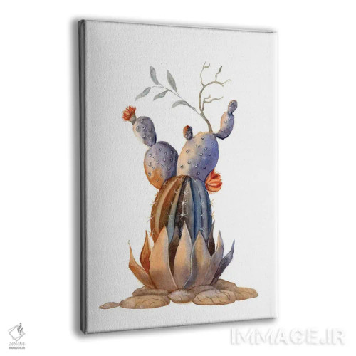 تابلو دکوراتیو کاکتوس ۲ اثر الگا چفرانوف - نمای پرسپکتیو محصول