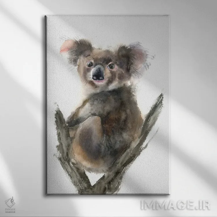 تابلو دکوراتیو کوالا اثر الگا چفرانوف - نمای روبهرو روی دیوار