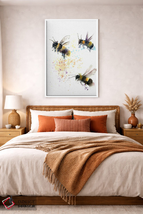 تابلو دکوراتیو سه زنبور اثر الگا چفرانوف - D2W