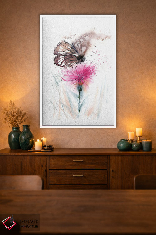 تابلو دکوراتیو پروانه و خار اثر الگا چفرانوف - D1W