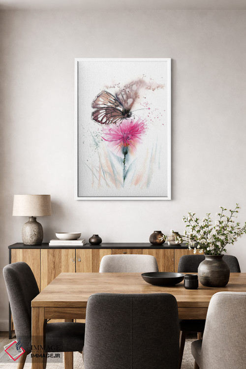 تابلو دکوراتیو پروانه و خار اثر الگا چفرانوف - D4W