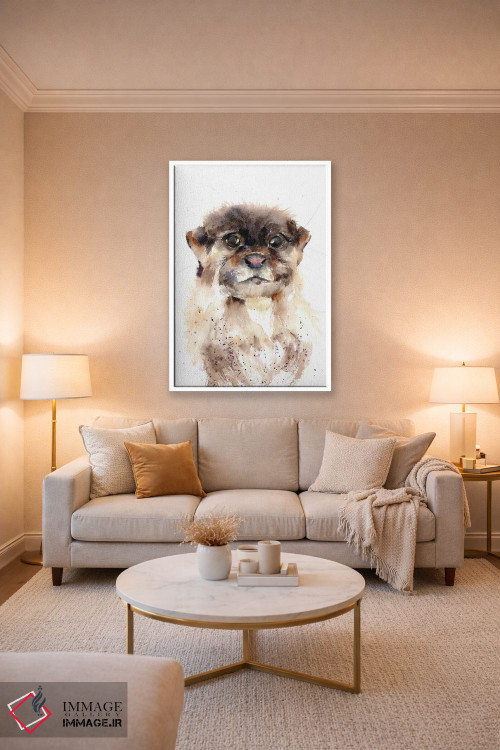 تابلو دکوراتیو سمور آبی اثر الگا چفرانوف - D3W