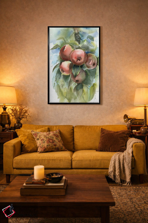 تابلو دکوراتیو شاخه سیب اثر الگا چفرانوف - D5B