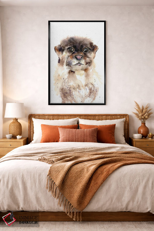 تابلو دکوراتیو سمور آبی اثر الگا چفرانوف - D4B