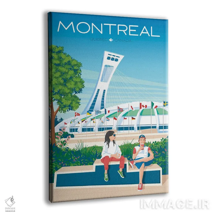 تابلو دکوراتیو پوستر سفر مونترال کبک اثر اولا هوپ تراول پوسترز - نمای پرسپکتیو محصول