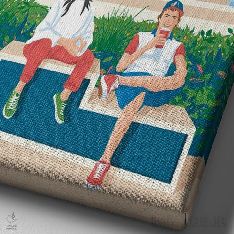 تابلو دکوراتیو پوستر سفر مونترال کبک اثر اولا هوپ تراول پوسترز - نمای نزدیک بافت بوم