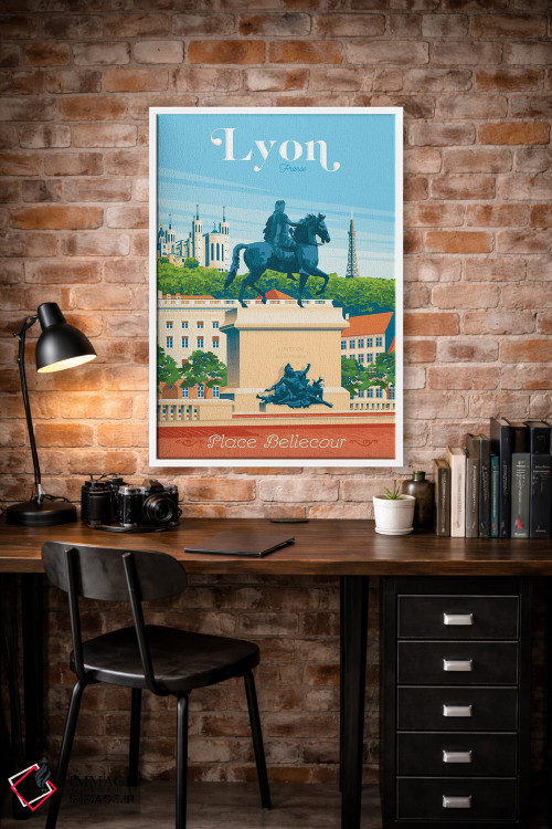 تابلو دکوراتیو پوستر سفر لیون فرانسه اثر اولا هوپ تراول پوسترز - D1W