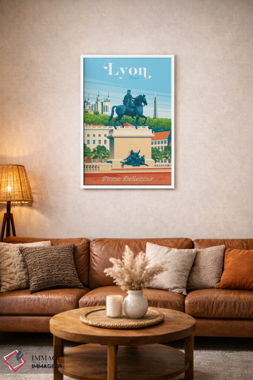تابلو دکوراتیو پوستر سفر لیون فرانسه اثر اولا هوپ تراول پوسترز - D2W