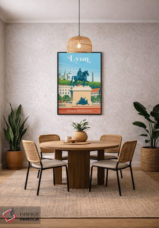 تابلو دکوراتیو پوستر سفر لیون فرانسه اثر اولا هوپ تراول پوسترز - D3B
