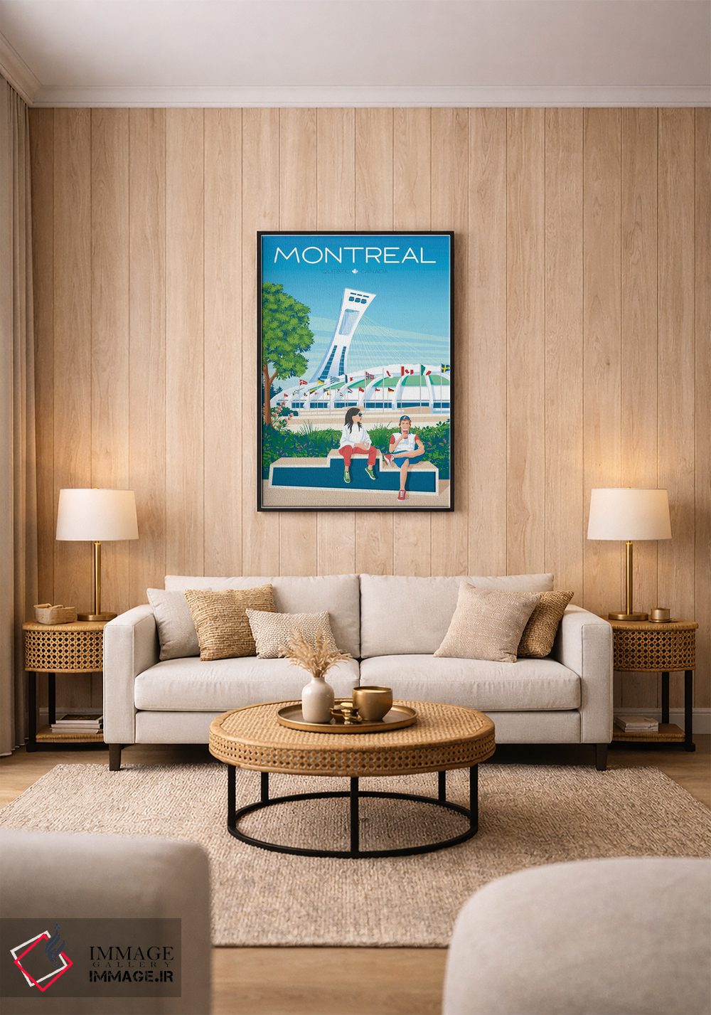 تابلو دکوراتیو پوستر سفر مونترال کبک اثر اولا هوپ تراول پوسترز - D1B