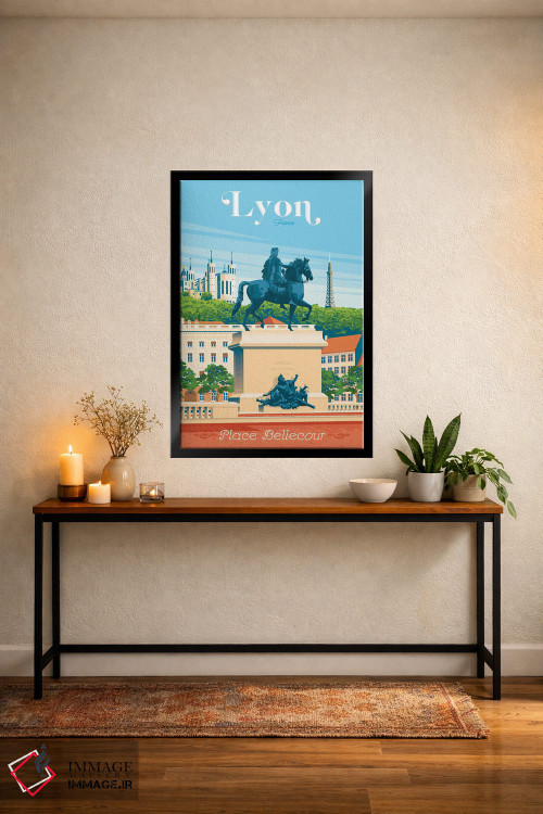 تابلو دکوراتیو پوستر سفر لیون فرانسه اثر اولا هوپ تراول پوسترز - D5B