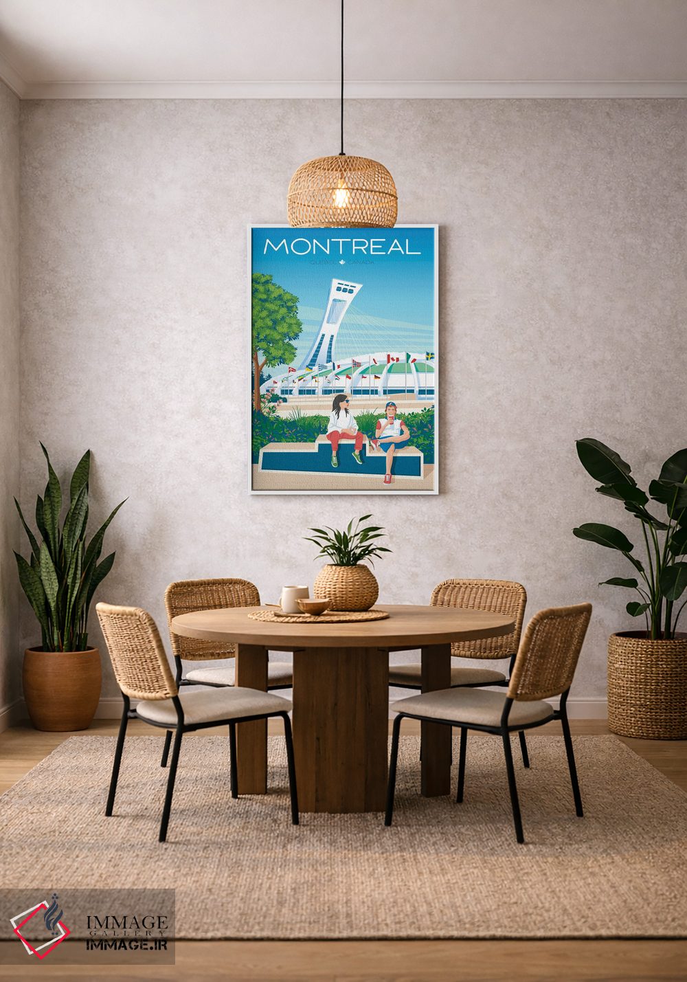 تابلو دکوراتیو پوستر سفر مونترال کبک اثر اولا هوپ تراول پوسترز - D2W