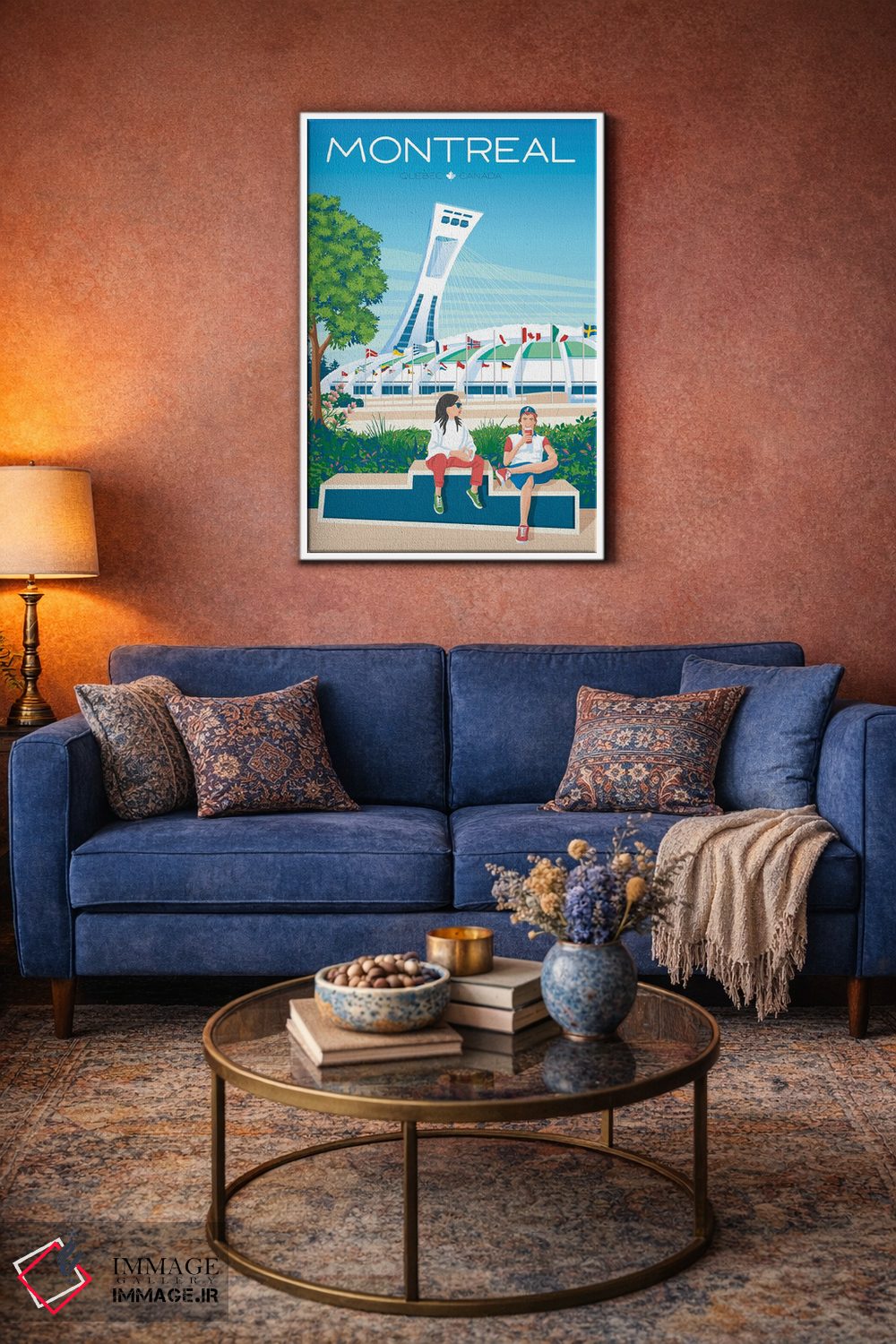 تابلو دکوراتیو پوستر سفر مونترال کبک اثر اولا هوپ تراول پوسترز - D3W