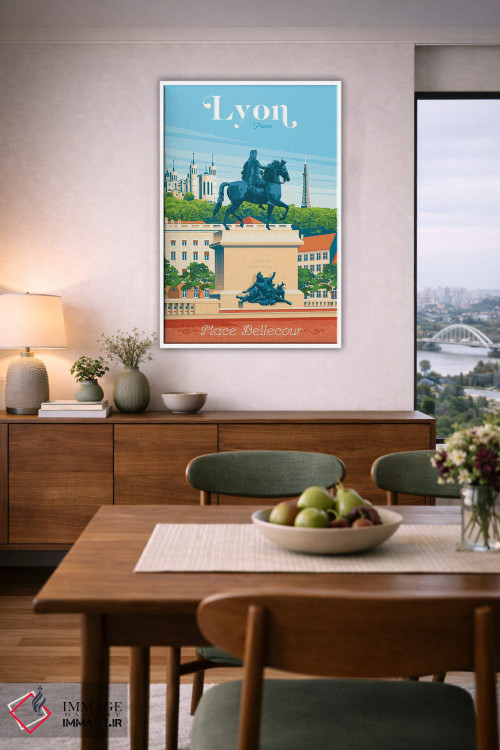 تابلو دکوراتیو پوستر سفر لیون فرانسه اثر اولا هوپ تراول پوسترز - D6W