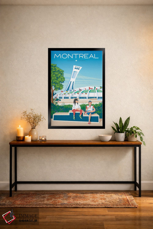 تابلو دکوراتیو پوستر سفر مونترال کبک اثر اولا هوپ تراول پوسترز - D4B