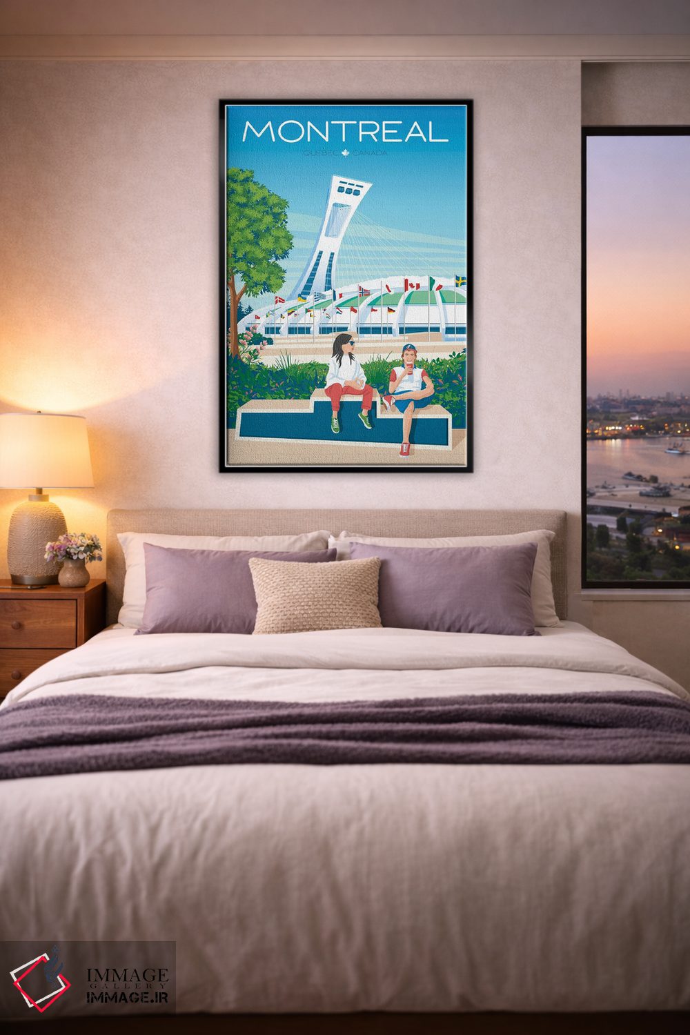 تابلو دکوراتیو پوستر سفر مونترال کبک اثر اولا هوپ تراول پوسترز - D5B