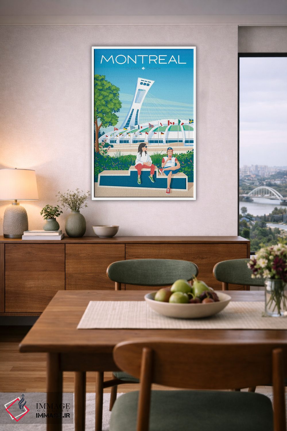 تابلو دکوراتیو پوستر سفر مونترال کبک اثر اولا هوپ تراول پوسترز - D6W
