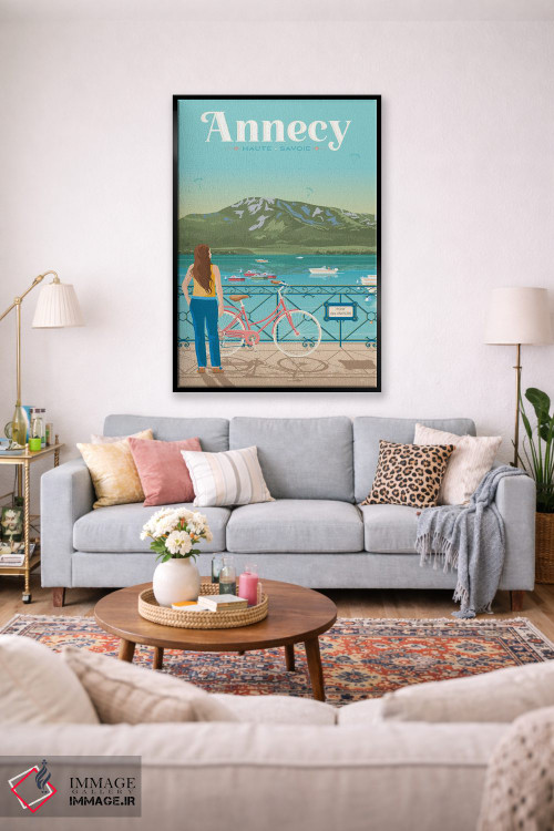 تابلو دکوراتیو تصویر سفر پل عشاق آنسی فرانسه اثر اولا هوپ تراول پوسترز - D1B