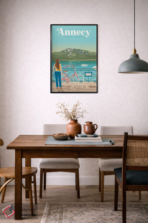 تابلو دکوراتیو تصویر سفر پل عشاق آنسی فرانسه اثر اولا هوپ تراول پوسترز - D6B