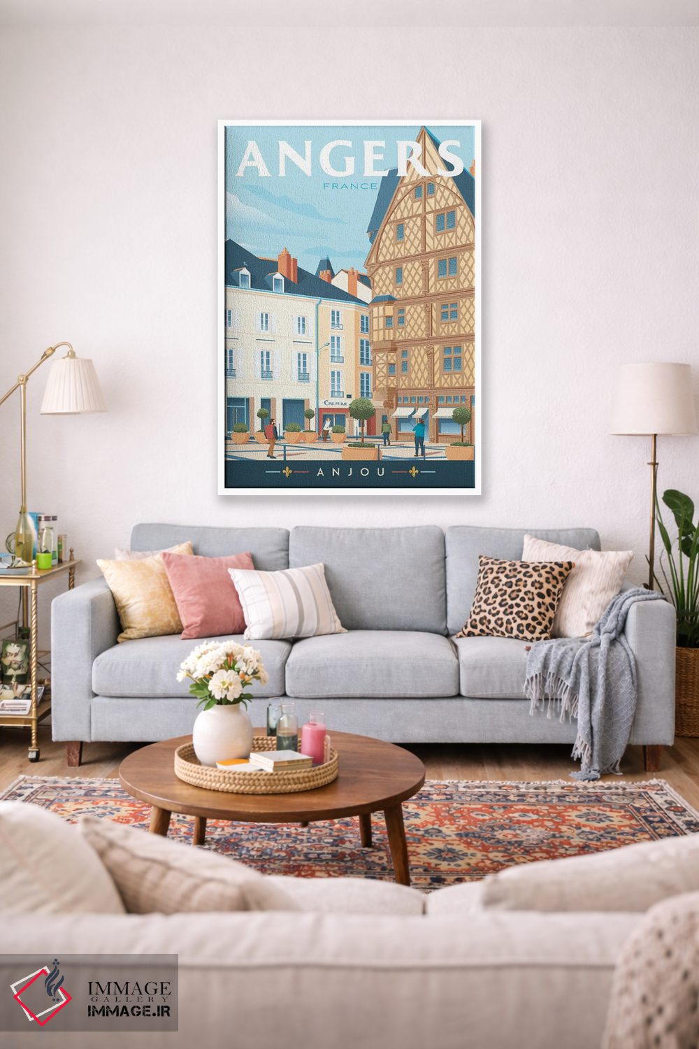 تابلو دکوراتیو تصویر سفر خانه آدم آنگر فرانسه اثر اولا هوپ تراول پوسترز - D1W